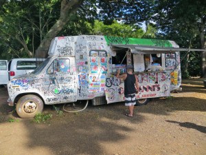 The North Shore is known for their shrimp trucks and we stopped for lunch at the originals:  Giovanni's Shrimp Truck, Haleiwa, Hawaii.