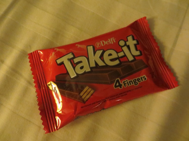 Armando's favourite chocolate bar is Kit-Kat so we couldn't resist trying this impostor.  