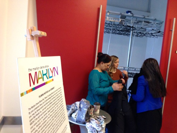 Once checking in, they give you a ticket for your audience member gift that you collect at the end of the taping and direct you to the coat check and waiting area.