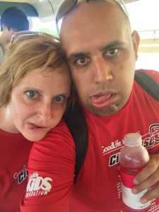 Getting tired in the 30 degree celsius sun.