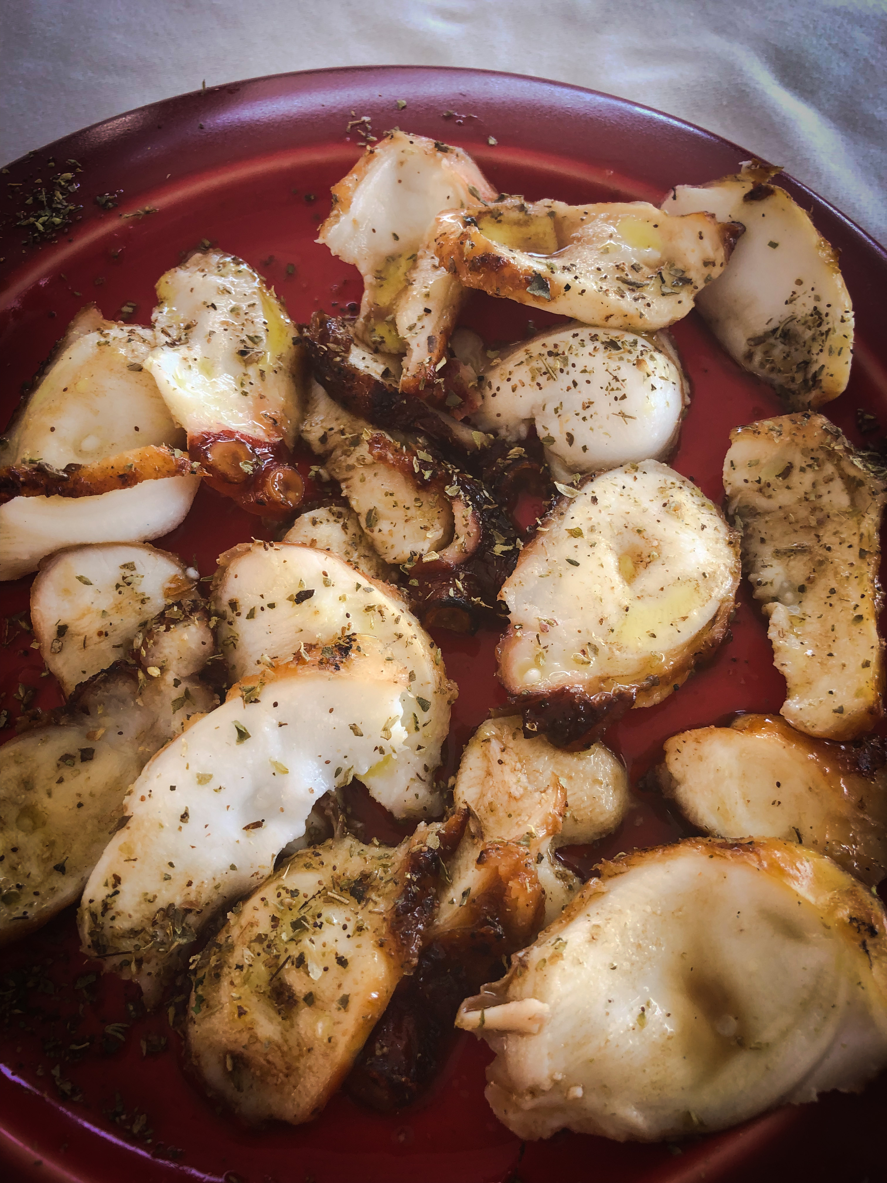 Sundried, grilled octopus at Ammoudi Fish Tavern, Amoudi Bay, Santorini